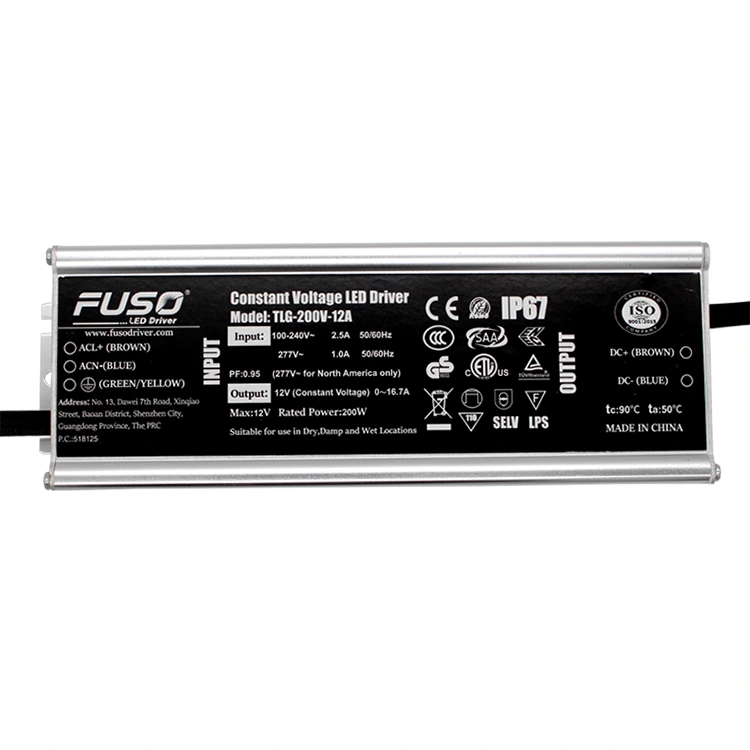 높은 PF 12v 200w 정전압 Led 드라이버