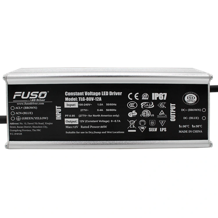 높은 PF 12v 80w 정전압 Led 드라이버