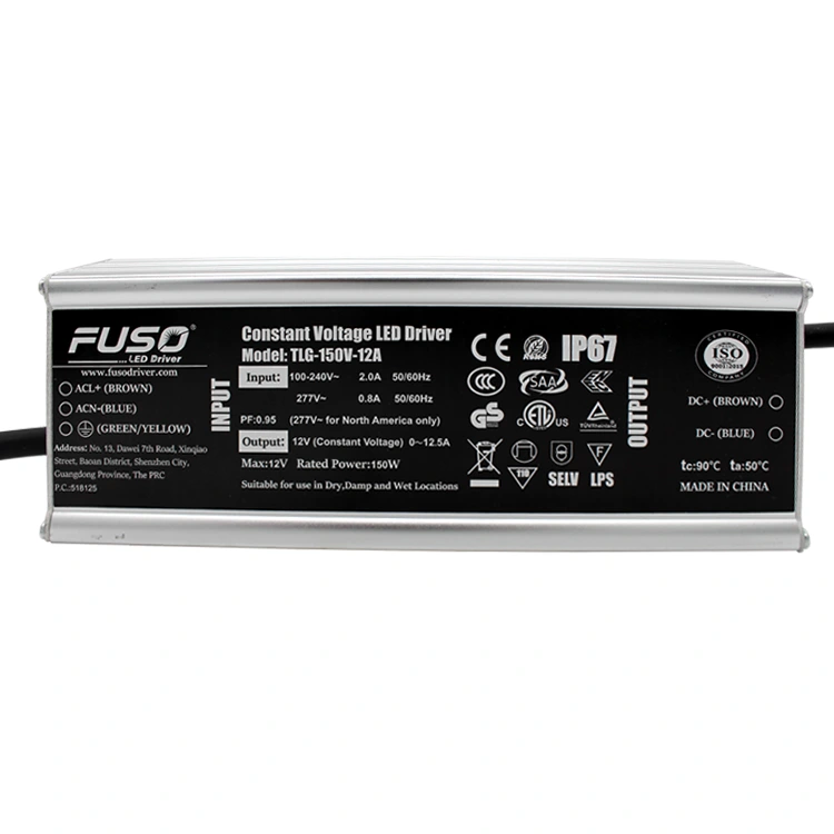 높은 Pf 24v 150w 정전압 Led 전원 공급 장치