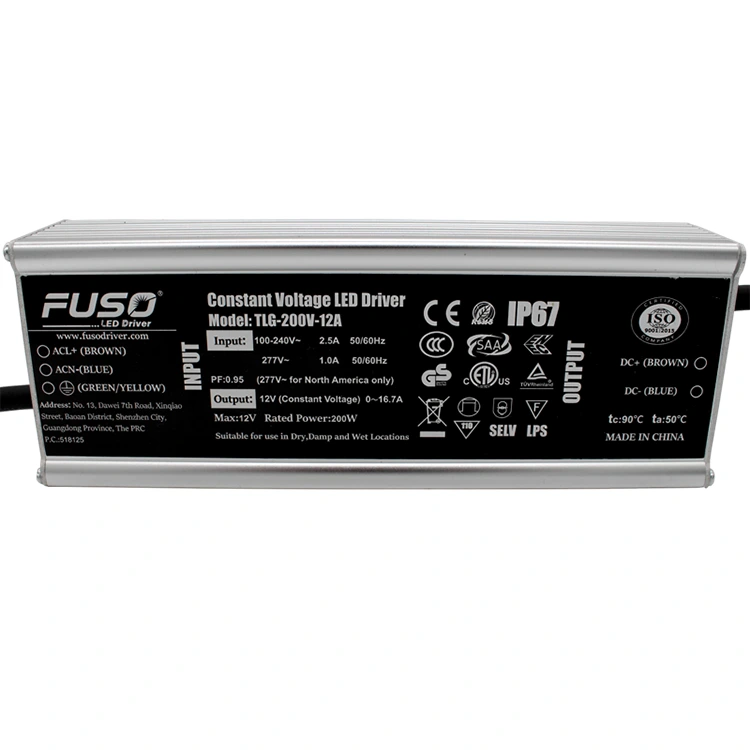 높은 PF 24v 200w 정전압 Led 드라이버