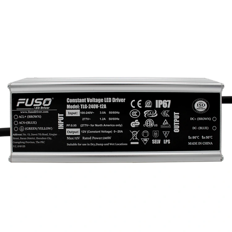 높은 Pf 24v 240w 정전압 Led 전원 공급 장치