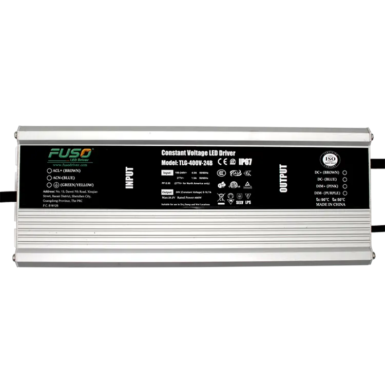 높은 PF 24V 400w 정전압 Led 드라이버